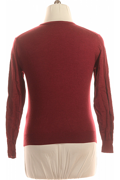 Pánský Svetr Vlněný Vínový HACKETT Second hand Vel. M