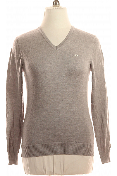 J.Lindeberg Pánský Pulovr Vlněný Šedý Vel. M
