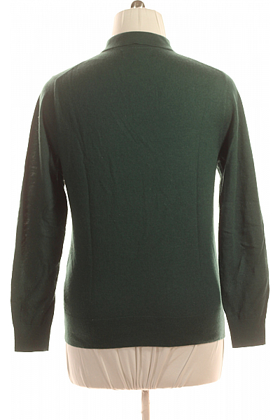 Pánský Pulovr Vlněný Zelený Vel. L