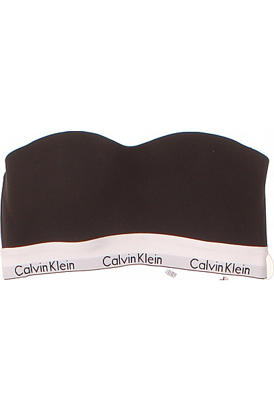 Calvin Klein černé Bavlněné Hladké Podprsenkové Top Bez Ramínek Vel. M