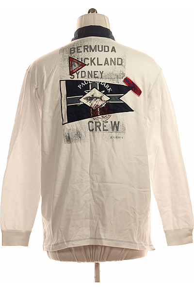 Paul&shark Pánské Tričko s Límečkem Bílé Vel. XXL