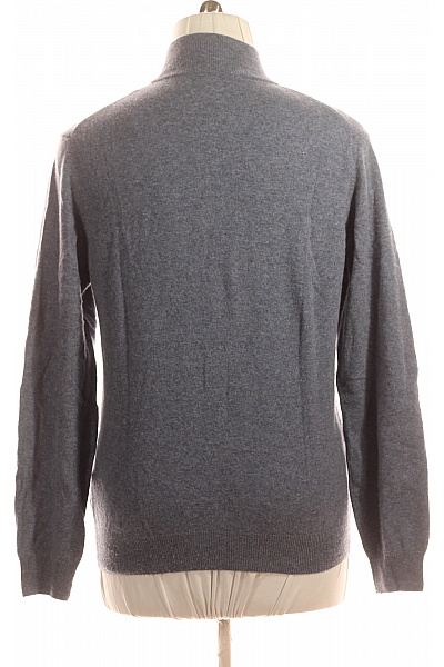 Pánský Svetr Vlněný Modrý Vel. XL