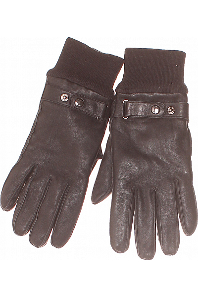  Rukavice Kožené Černé