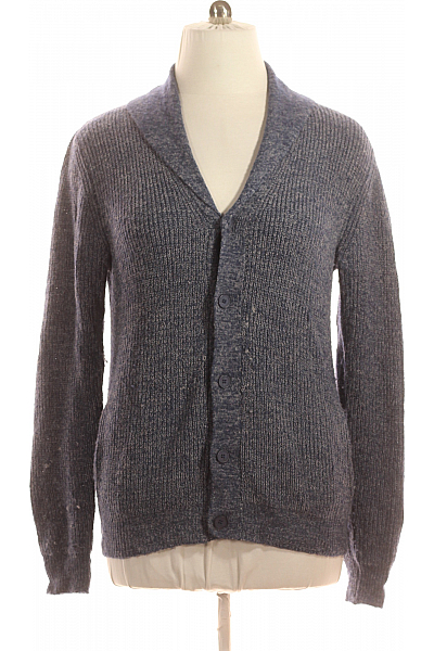 American Vintage Pánský Cardigan Alpacový Modrý Vel. L