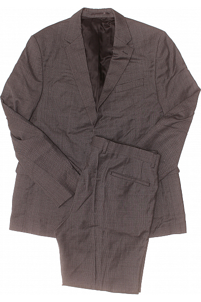Pánský Společenský Oblek Vlněný Šedý Vel. 56
