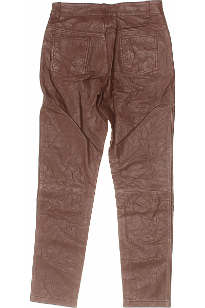 CIGNO NERO Dámské Kalhoty Kožené Hnědé Vel. 38