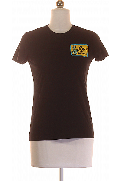 Dámské Tričko S Potiskem Černé MOSCHINO Vel. 34