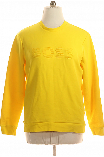 Pánská Mikina Bez Zapínání Žlutá Hugo Boss Vel. XL