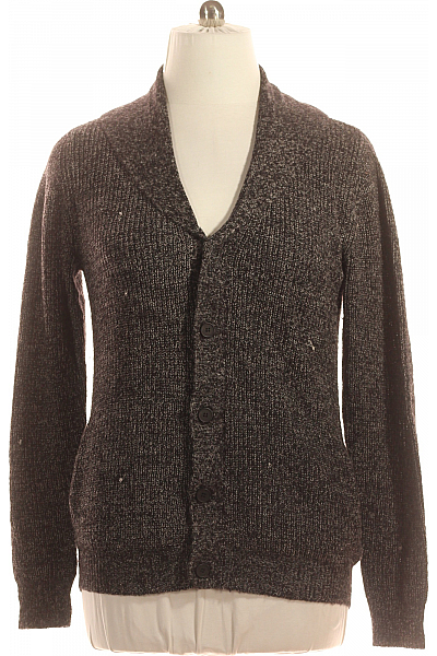 Pánský Cardigan Alpacový Šedý American Vintage Vel. L