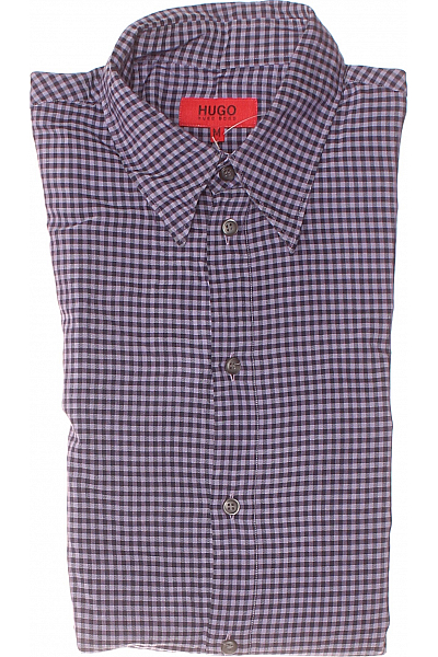 Hugo Boss Vzorovaná Pánská Košile Fialová Second Hand Vel. M