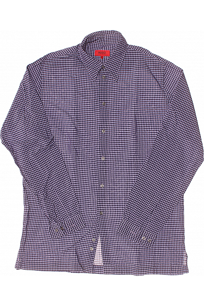 Hugo Boss Vzorovaná Pánská Košile Fialová Second hand Vel. M
