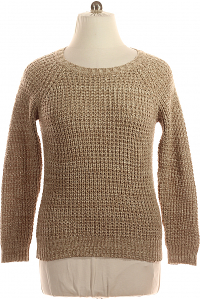 Dámský Pulovr Hnědý CLOCKHOUSE Second Hand Vel. XL