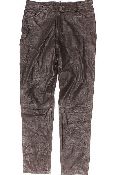 Pánské Kalhoty Rovné Kožené Černé CIGNO NERO Vel. 38