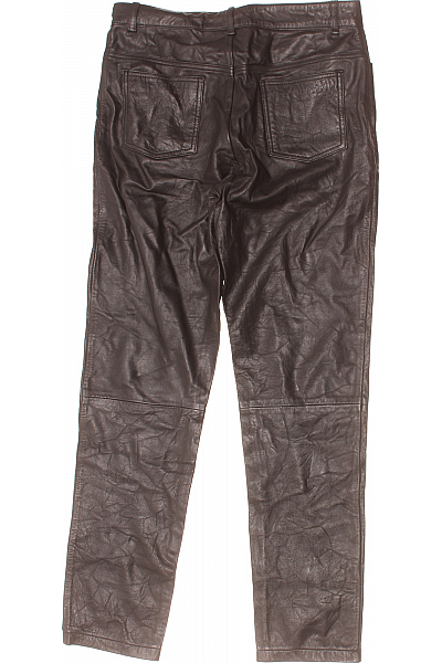 Pánské Kalhoty Rovné Kožené Černé CIGNO NERO Vel. 38