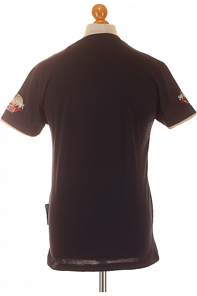 Pánské Tričko s Potiskem Modré Geographical Norway Vel. L