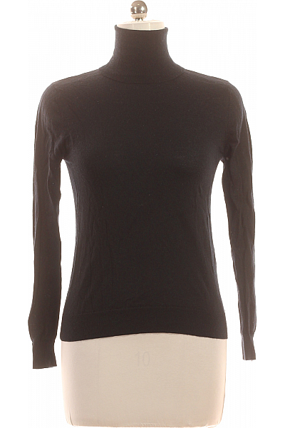 Dámský Svetr Vlněný Černý Second Hand Vel. 38