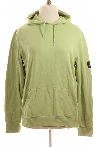 Pánská Mikina Bez Zapínání Zelená Calvin Klein Vel. XXXL