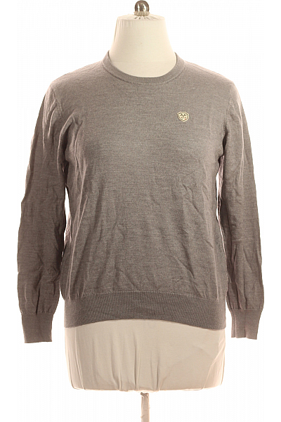 VERSACE Pánský Svetr Vlněný Šedý