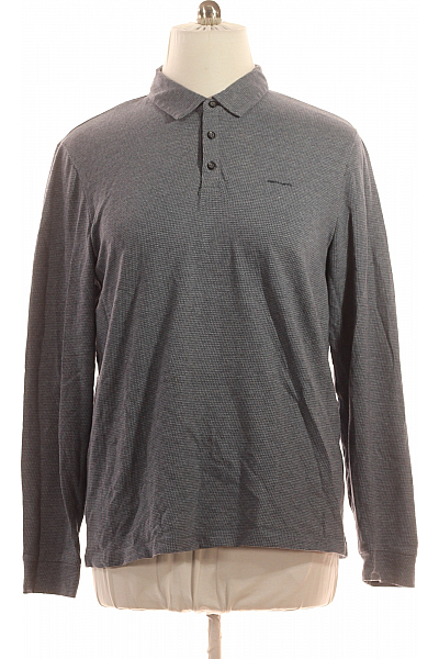 Pánské Tričko S Límečkem Modré Vel. XL