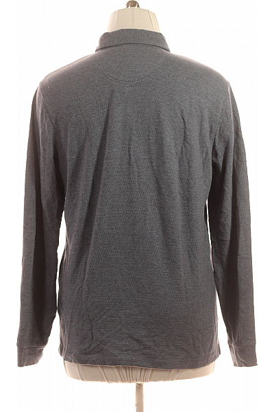 Pánské Tričko s Límečkem Modré Vel. XL