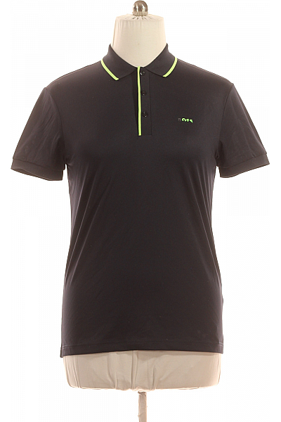 Hugo Boss Pánské Tričko Modré Second Hand Vel. M