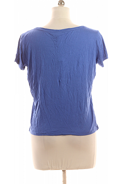 Jednoduché Dámské Tričko Modré Second hand Vel. M