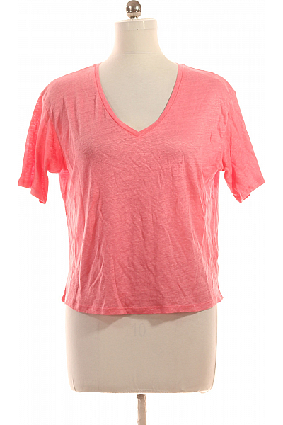 Jednoduché Dámské Tričko Růžové Not Shy Vel. S