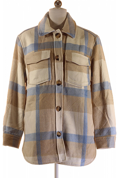 Krátký Dámský Kabát Barevný Second Hand Vel. XS