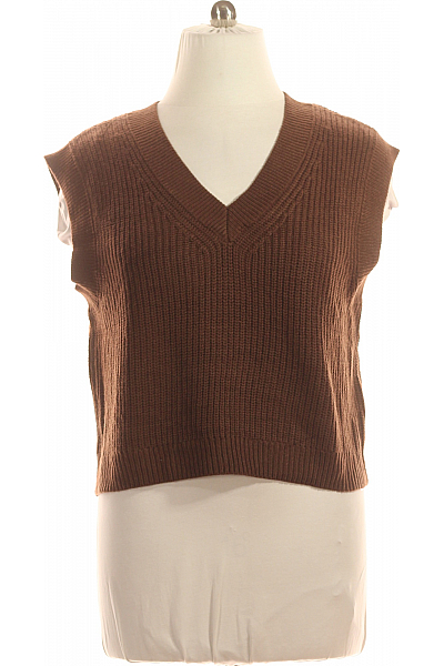 Kratká Dámská Vesta Hnědá Vel. L