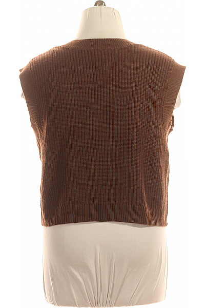 Kratká Dámská Vesta Hnědá Vel. L