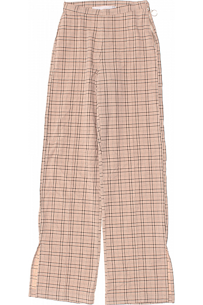 Bershka Dámské Kalhoty Rovné Béžové Second Hand Vel. 32