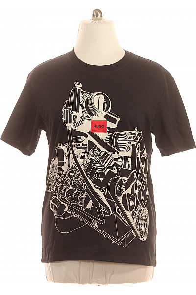 Hugo Boss Pánské Tričko S Potiskem Černé Vel. L