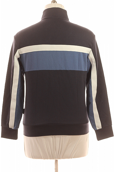 Pánská Mikina Na Zip Modrá ARMANI Second hand Vel. M