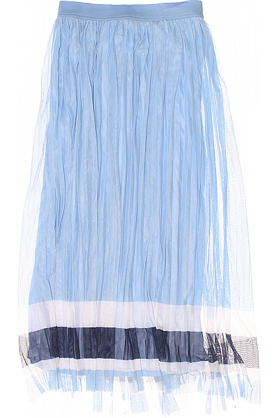 Dlouhá Maxi Sukně Polyesterová Modrá 
