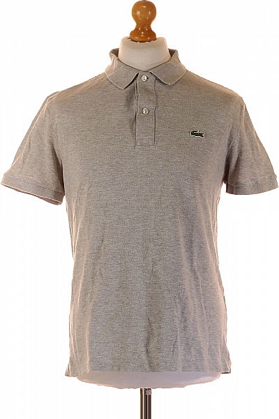 LACOSTE Pánské Tričko Šedé Second Hand Vel. L