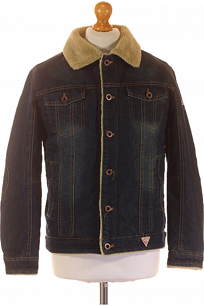 Džínová Pánská Bunda Modrá Vel. L