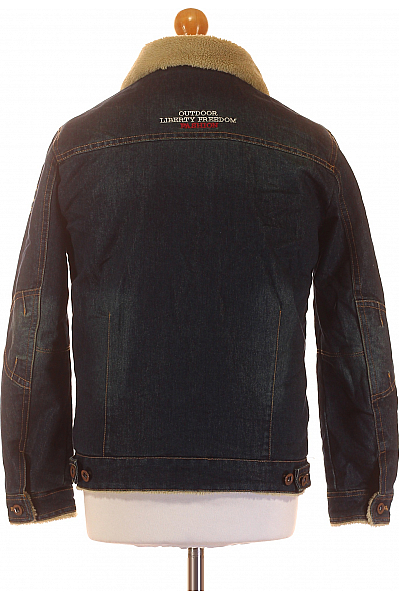 Džínová Pánská Bunda Modrá Vel. L