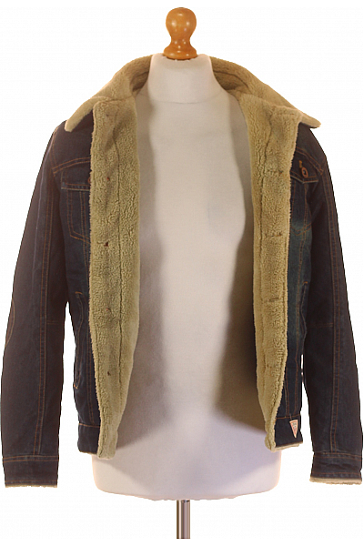 Džínová Pánská Bunda Modrá Vel. L