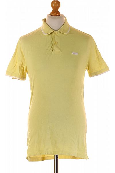 Pánské Tričko Žluté LEVIS Second Hand Vel. M