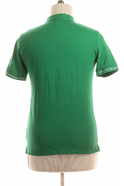 VERSACE Pánské Tričko s Límečkem Zelené Second hand Vel. L