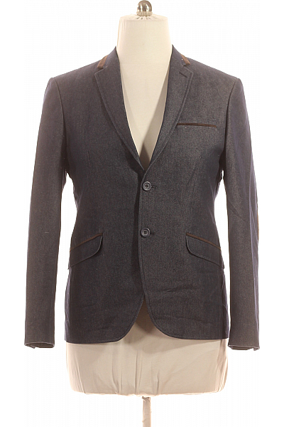 Pánské Sako Modré Second hand Vel. 52