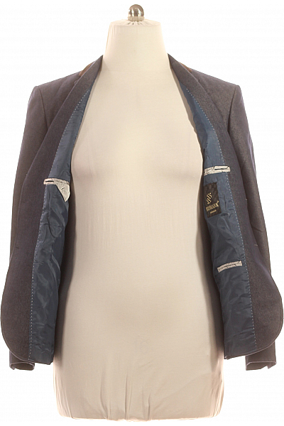 Pánské Sako Modré Second hand Vel. 52