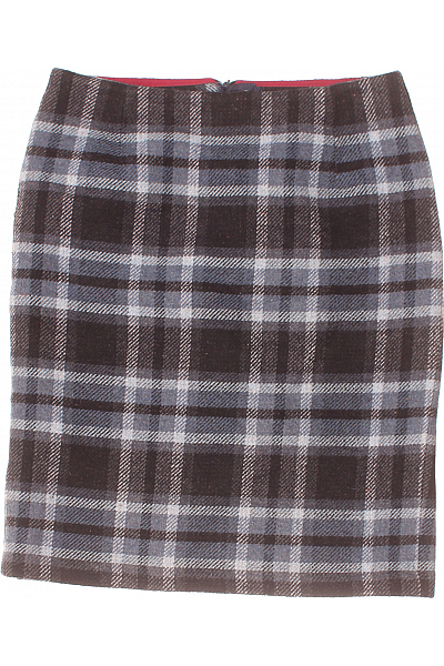 Kostkovaná  Sukně Modrá Vel. 36