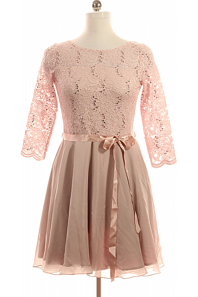 Společenské  Šaty Růžové Swing Outlet