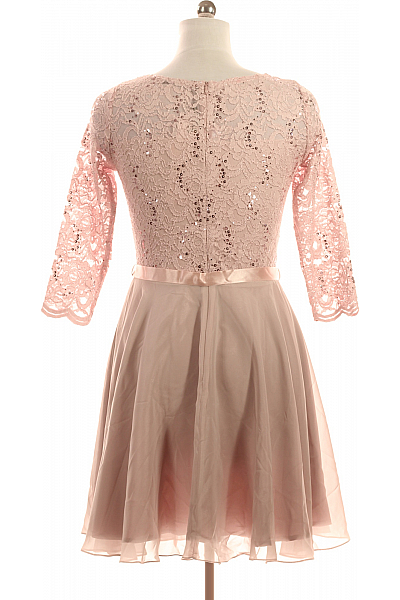 Společenské  Šaty Růžové Swing Outlet