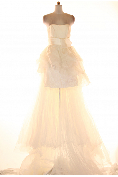 Svatební šaty  Šaty Hedvábné Bílé Second Hand Vel. 44