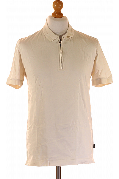 Hugo Boss Pánské Tričko S Límečkem Béžové Second Hand Vel. M