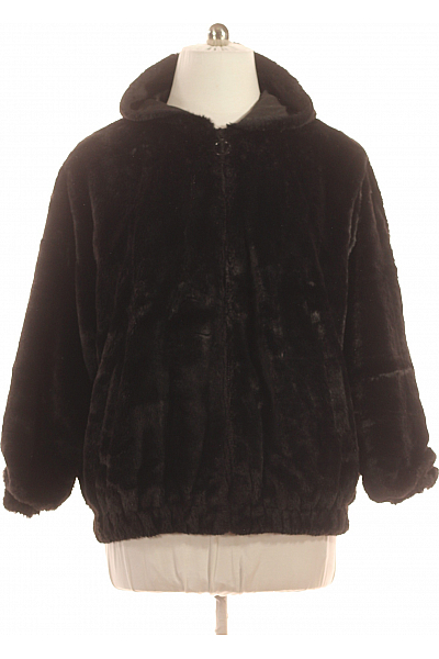 Dámský Kabát Černý Second Hand Vel. L Dámský Kabát Černý Second Hand Vel. L