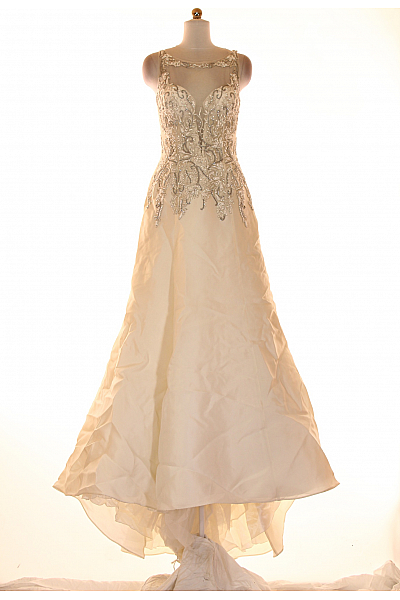 Šaty Hedvábné Bílé Vel. 46