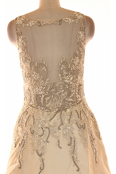 Šaty Hedvábné Bílé Vel. 46